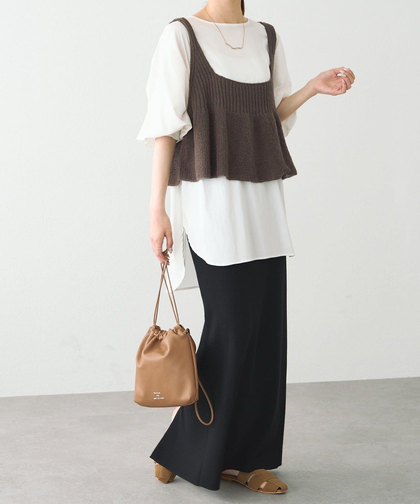 【25AW新色展開/リバイバル】ニットフレアビスチェ