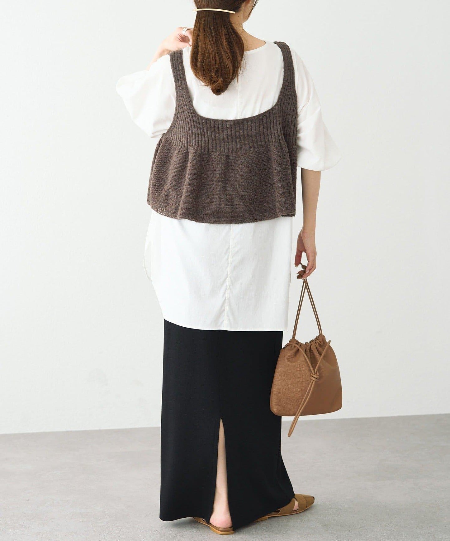 【25AW新色展開/リバイバル】ニットフレアビスチェ