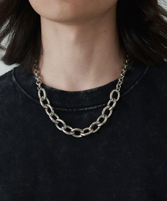 Ah Necklace / 02(拼接鏈條項鍊)