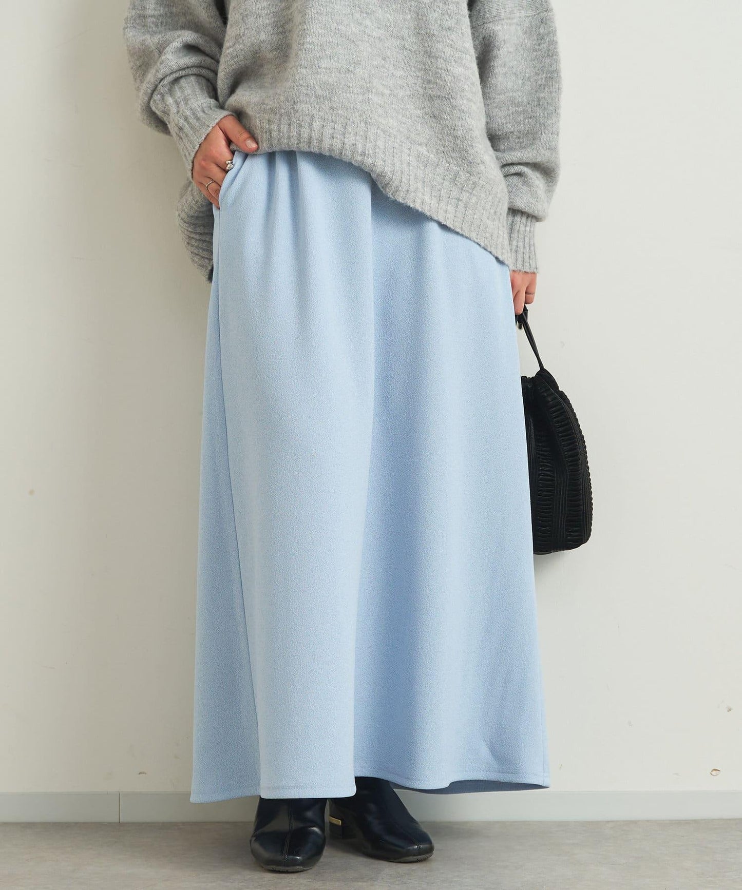 【un dix cors】雪紡面料荷葉邊半身裙