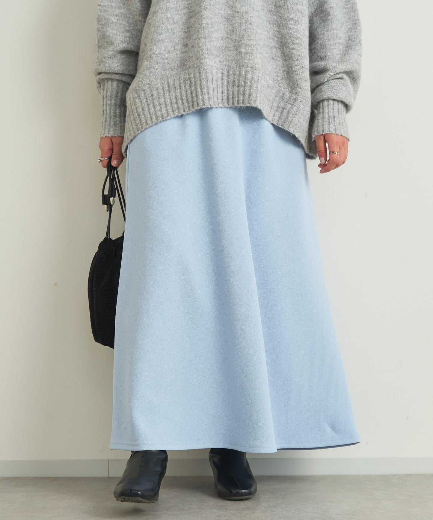 【un dix cors】雪紡面料荷葉邊半身裙