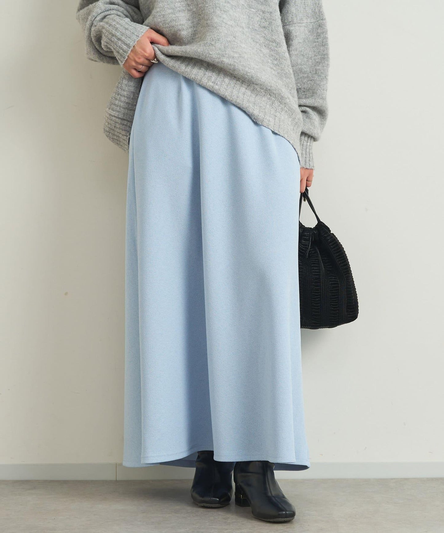 【un dix cors】雪紡面料荷葉邊半身裙