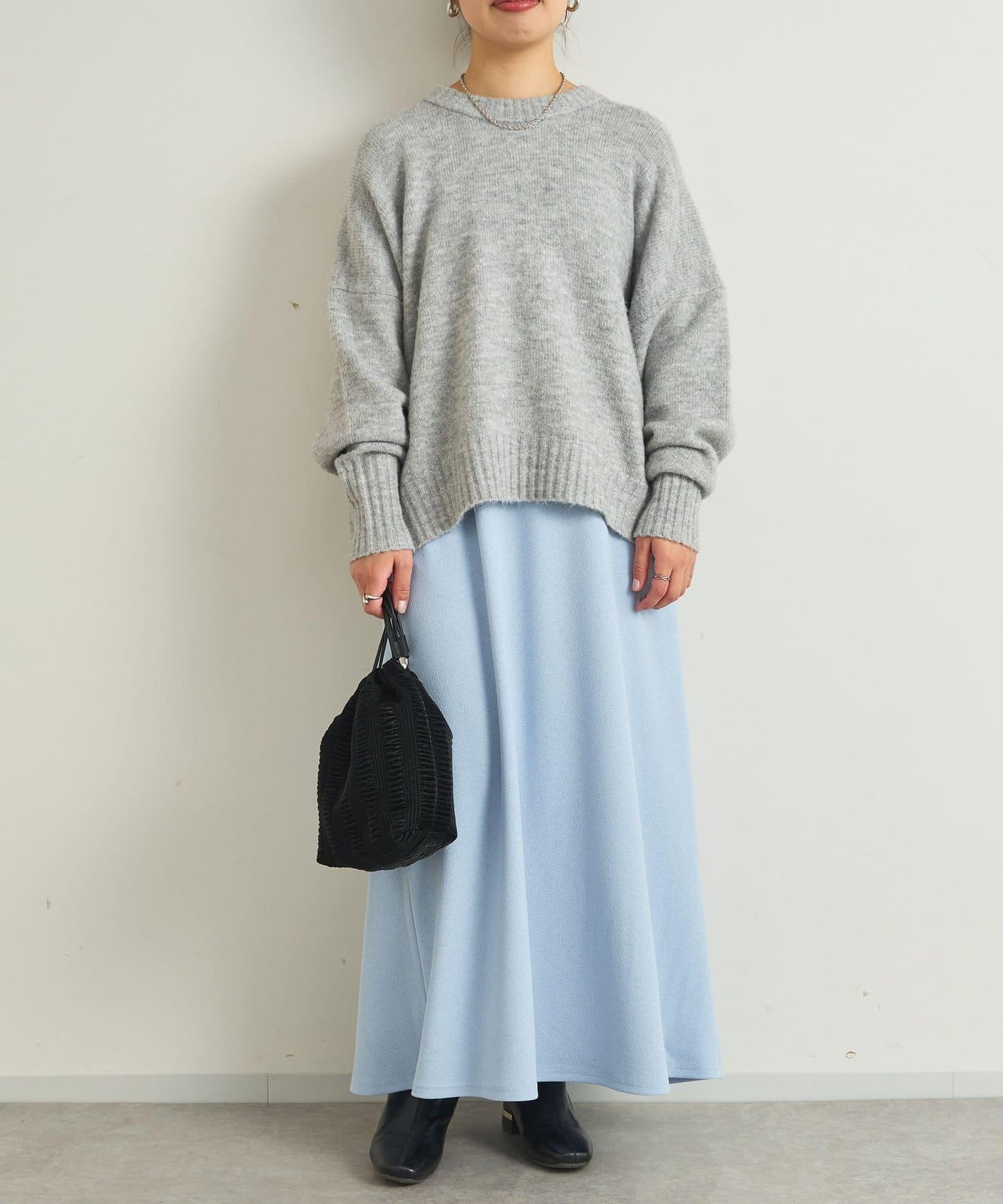 【un dix cors】雪紡面料荷葉邊半身裙