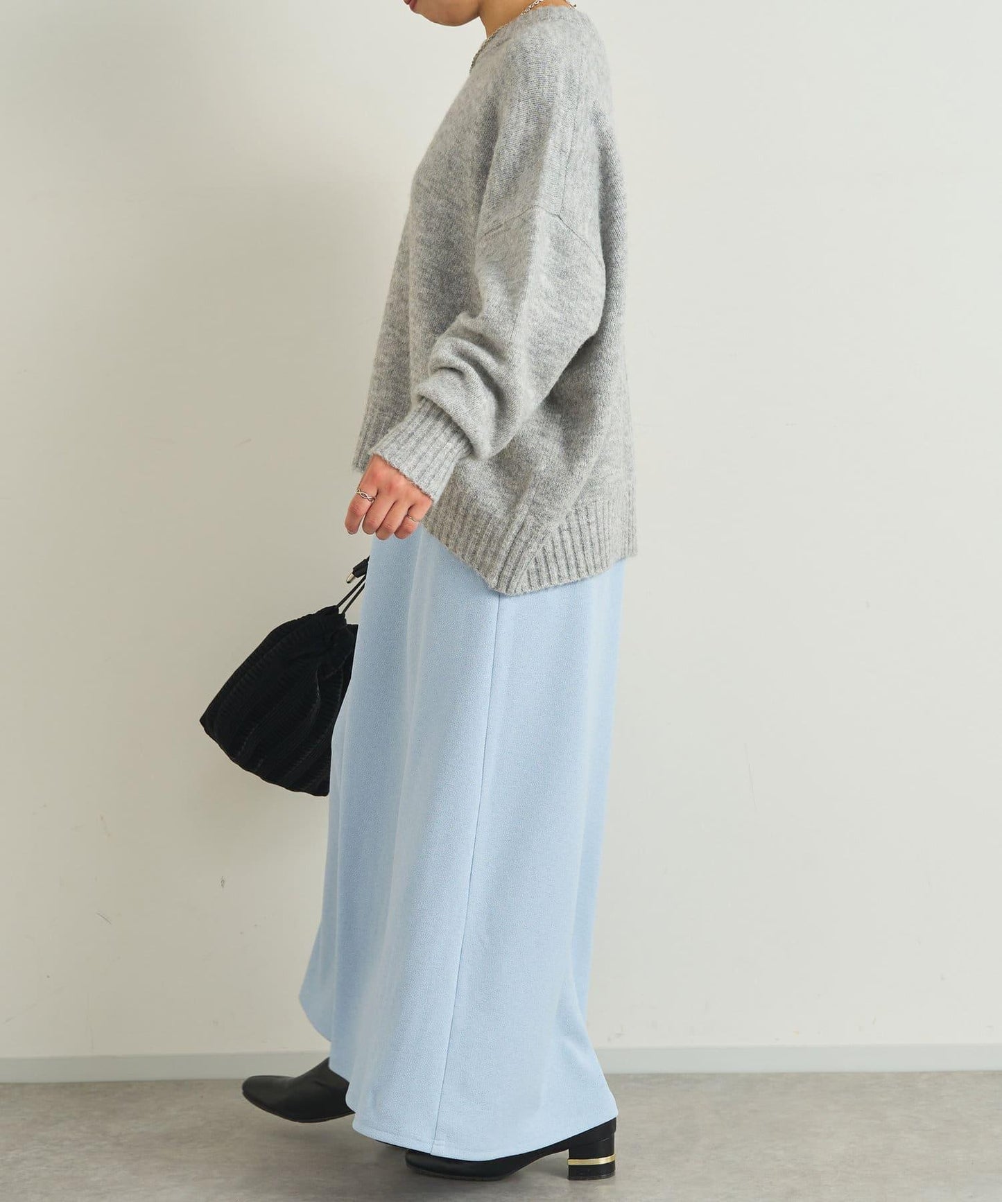 【un dix cors】雪紡面料荷葉邊半身裙