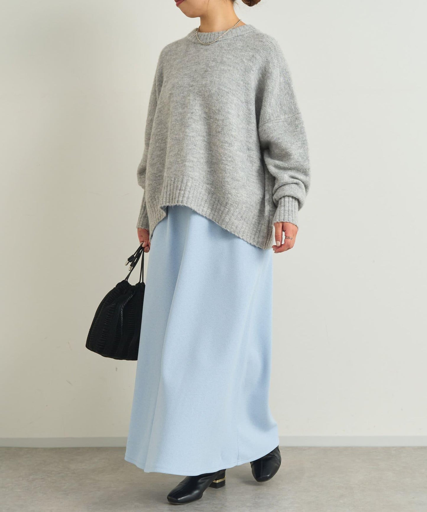 【un dix cors】雪紡面料荷葉邊半身裙