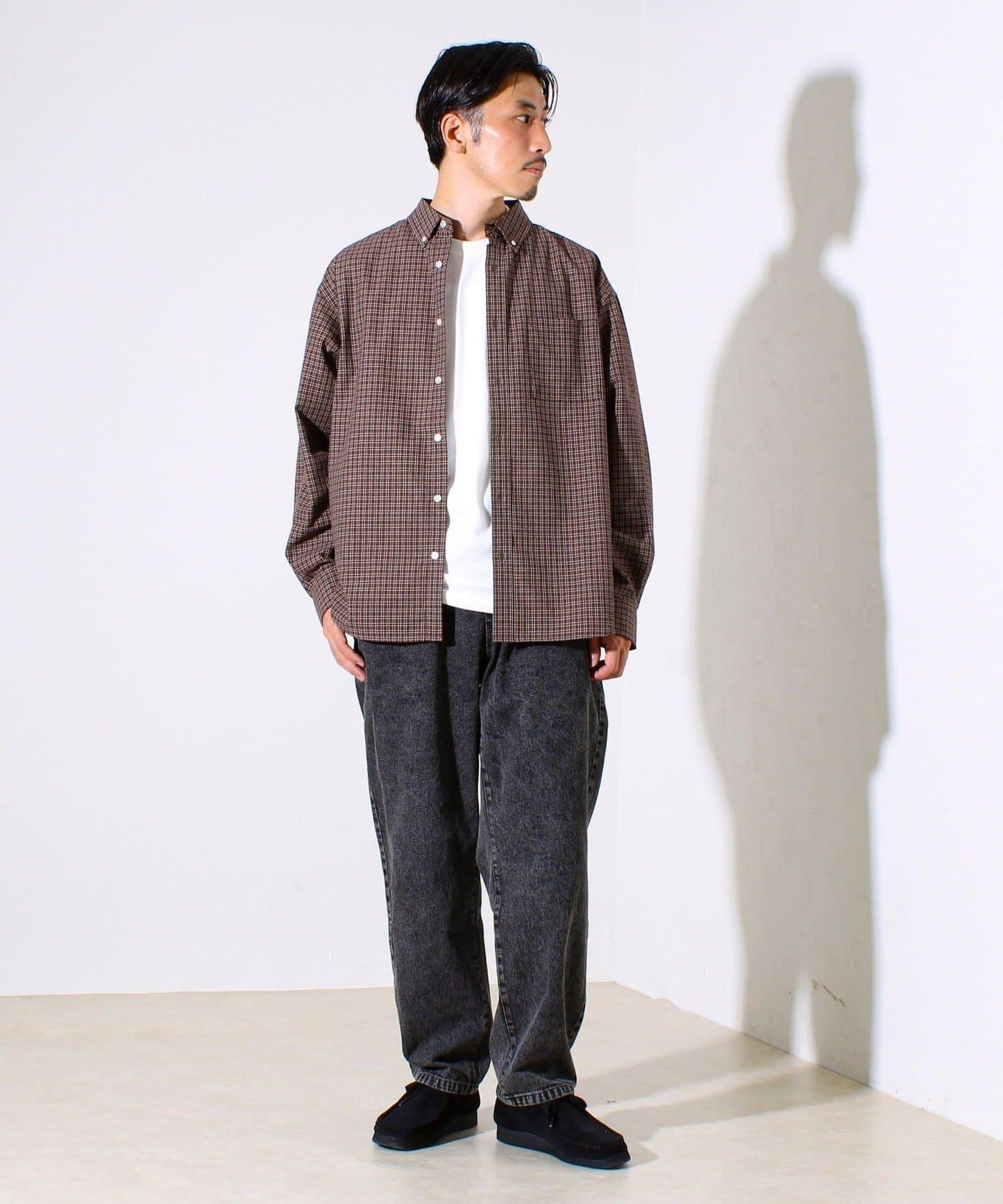 【四季皆宜/男女同款】化學水洗寬鬆牛仔休閒褲