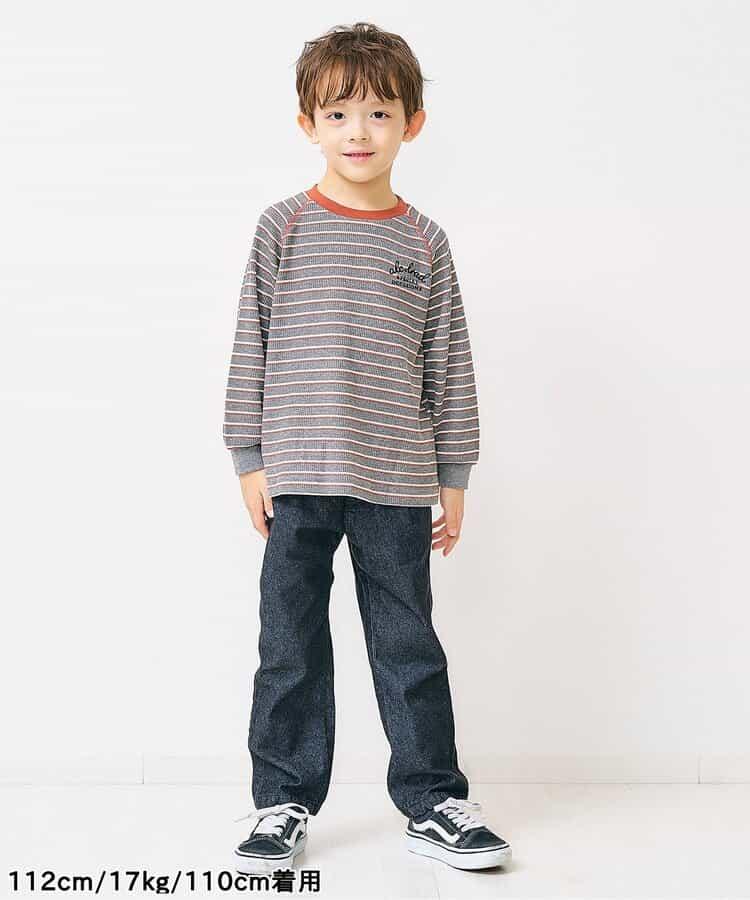 簡約標誌點綴華夫格T恤