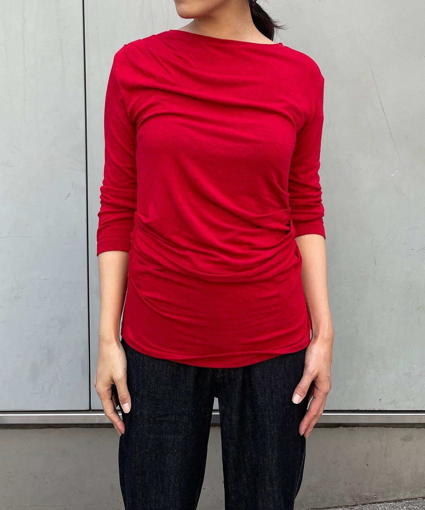 【疊穿套裝】褶皺T恤&半身裙