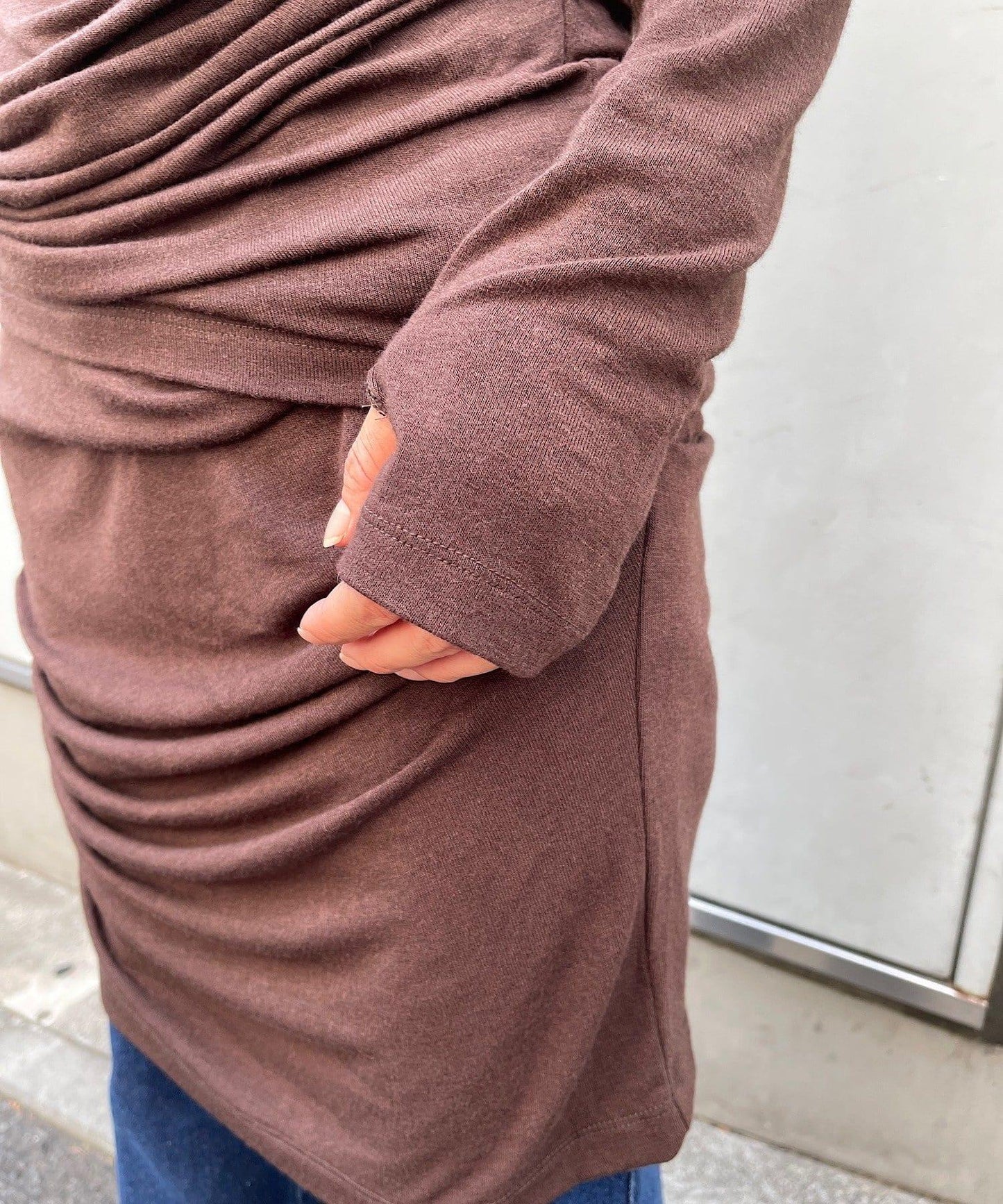 【疊穿套裝】褶皺T恤&半身裙