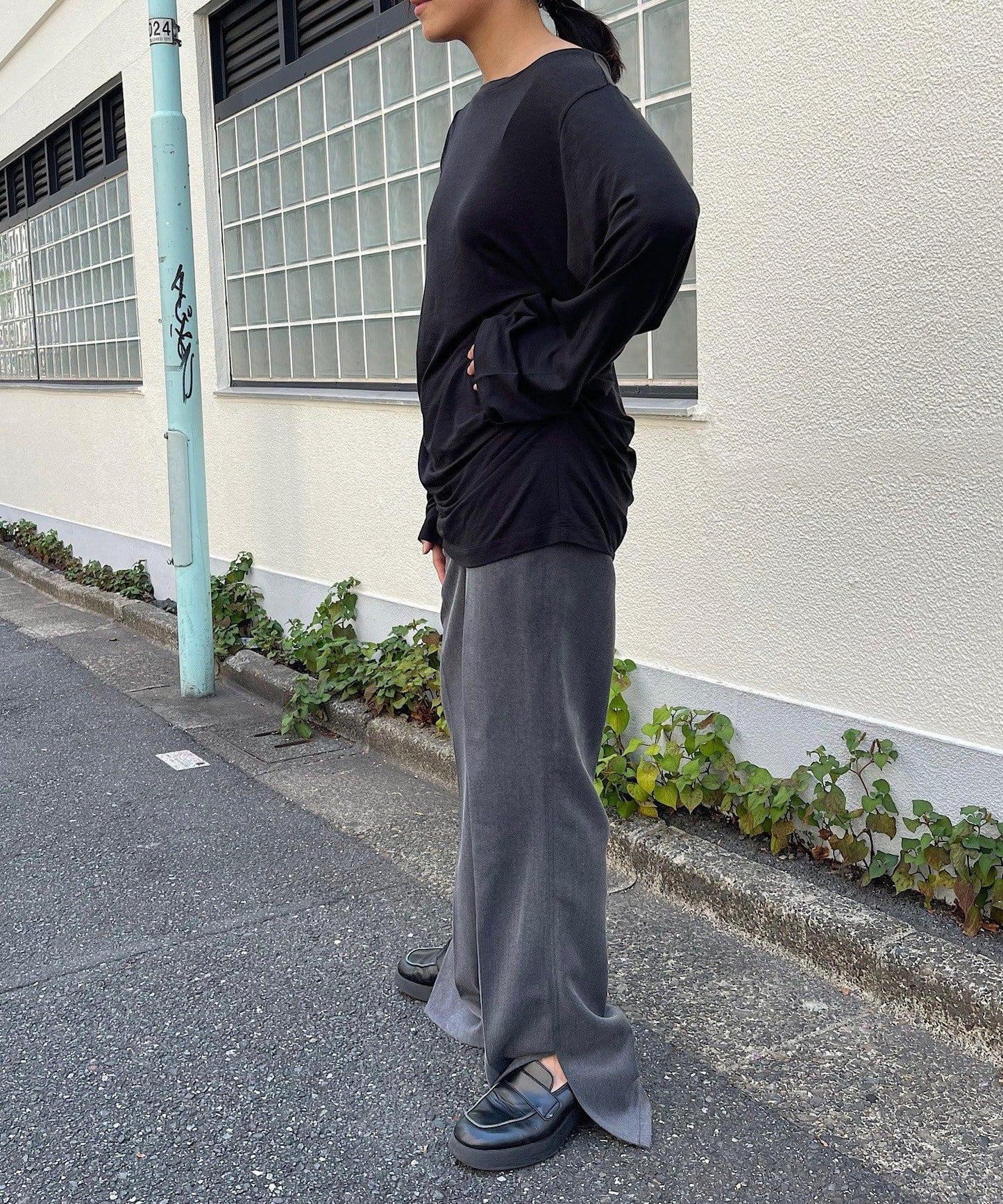 【Layering set】寬鬆T恤&扭結背心