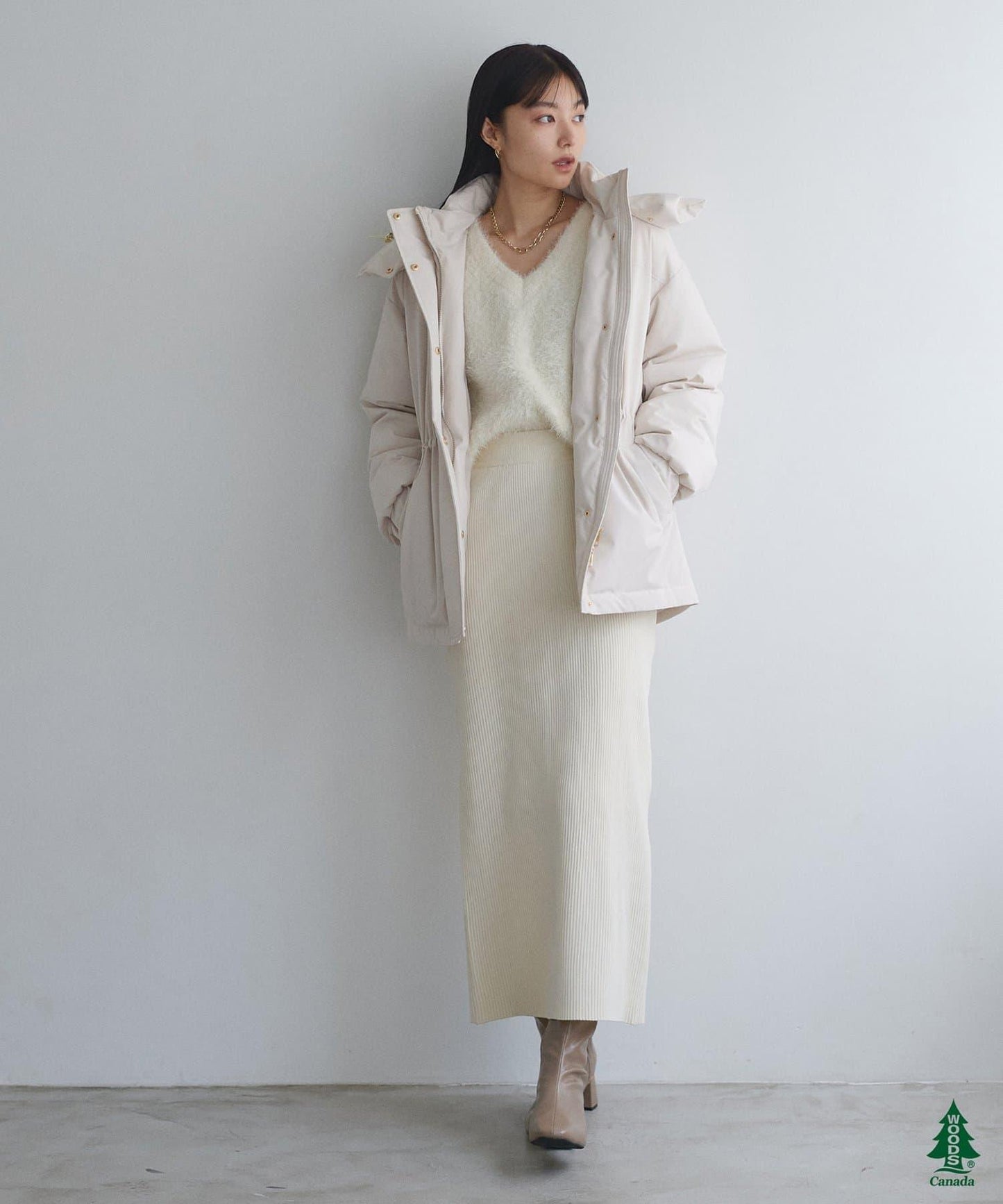 【WOODS CANADA × natural couture】中長款羽絨服