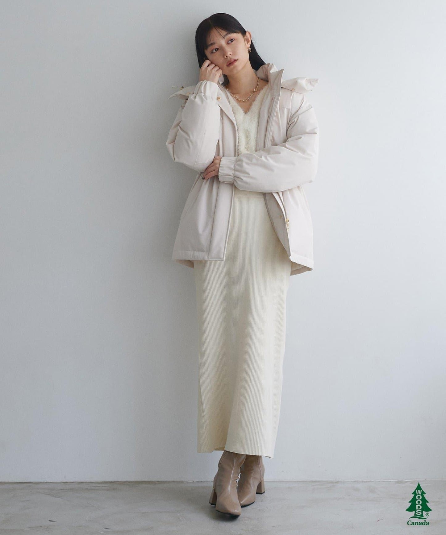 【WOODS CANADA × natural couture】中長款羽絨服