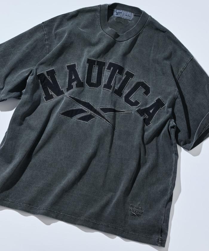 【限定】雙標拱形字母印花水洗圓領短袖T恤