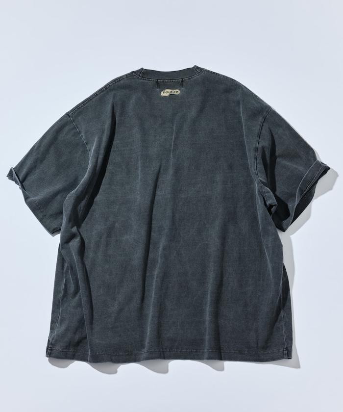 【限定】雙標拱形字母印花水洗圓領短袖T恤