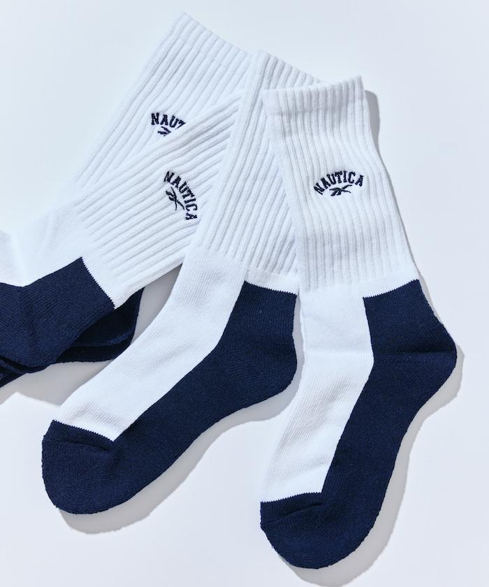 【Exclusive】3雙裝 雙標誌款 單點刺繡羅紋襪 女士