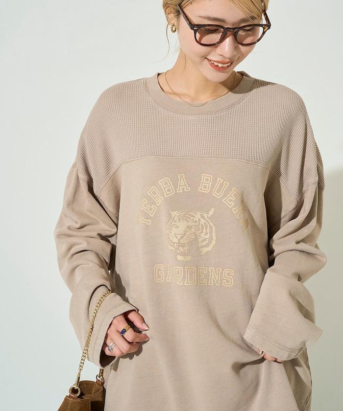 拼接印花工藝套頭衫