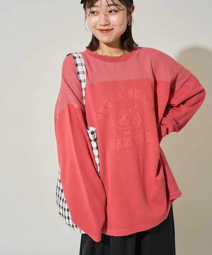 拼接印花工藝套頭衫