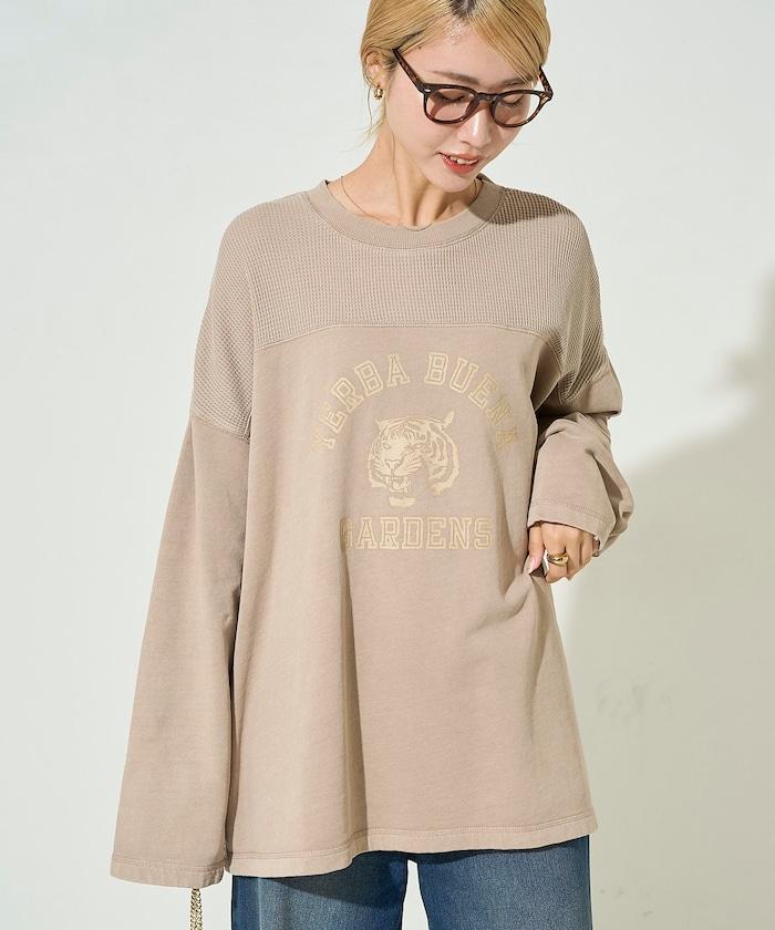 拼接印花工藝套頭衫