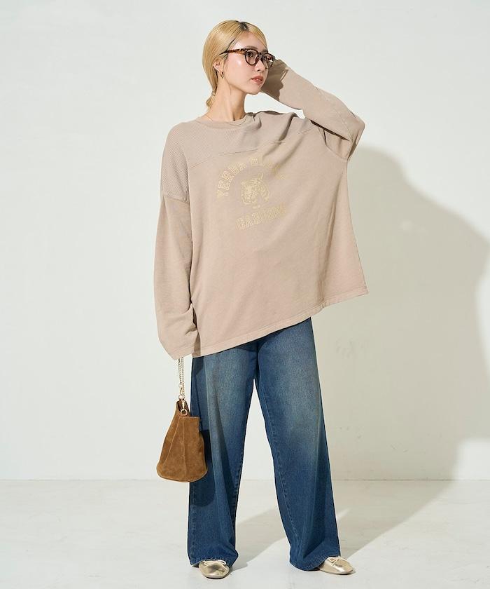 拼接印花工藝套頭衫