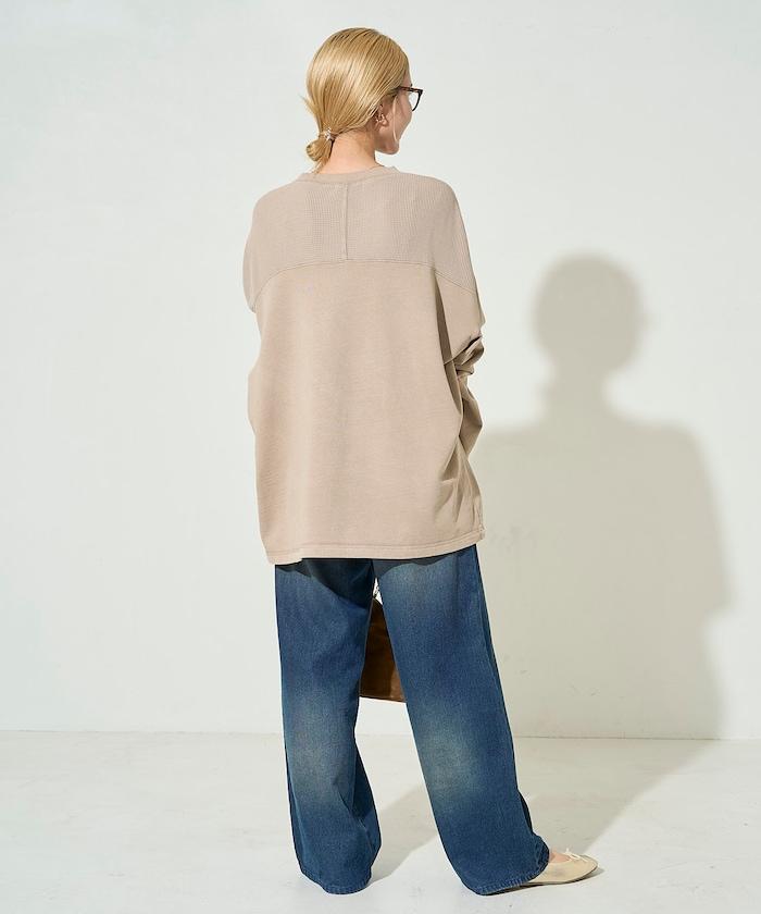 拼接印花工藝套頭衫