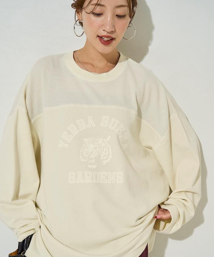 拼接印花工藝套頭衫