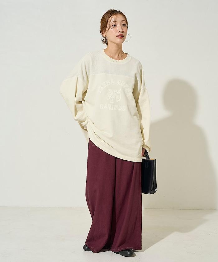 拼接印花工藝套頭衫