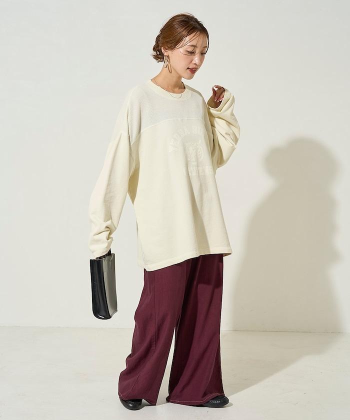 拼接印花工藝套頭衫