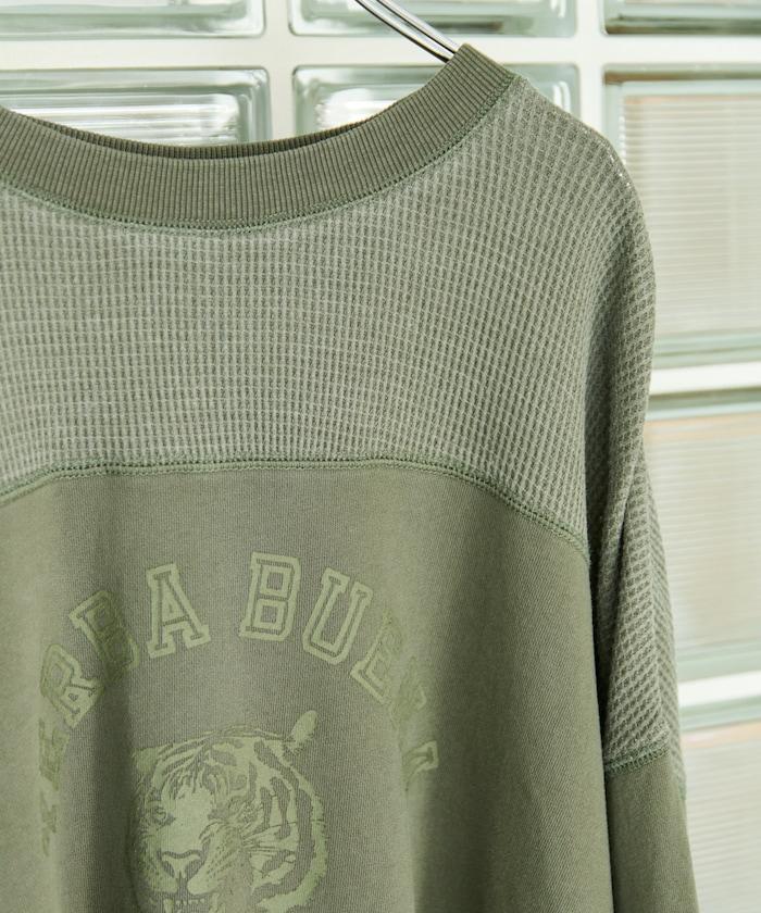 拼接印花工藝套頭衫