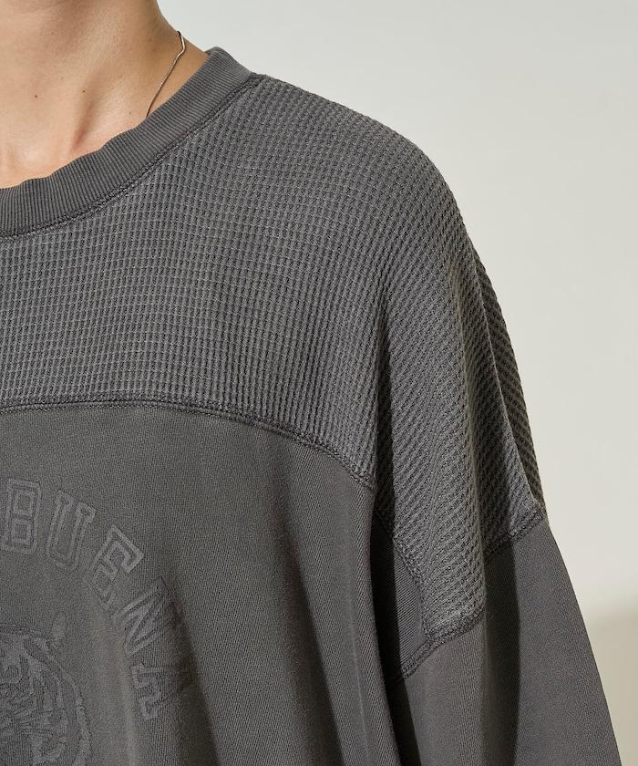 拼接印花工藝套頭衫