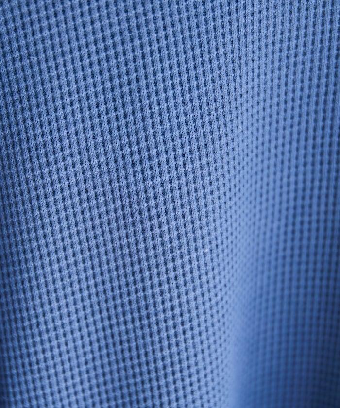 華夫格圓領長款套頭衫