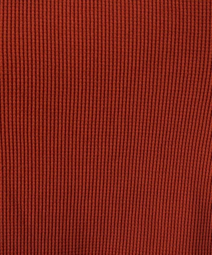 華夫格短款圓領套頭衫