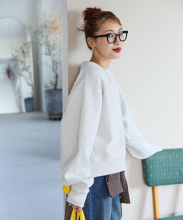 厚重款寬鬆短款衛衣