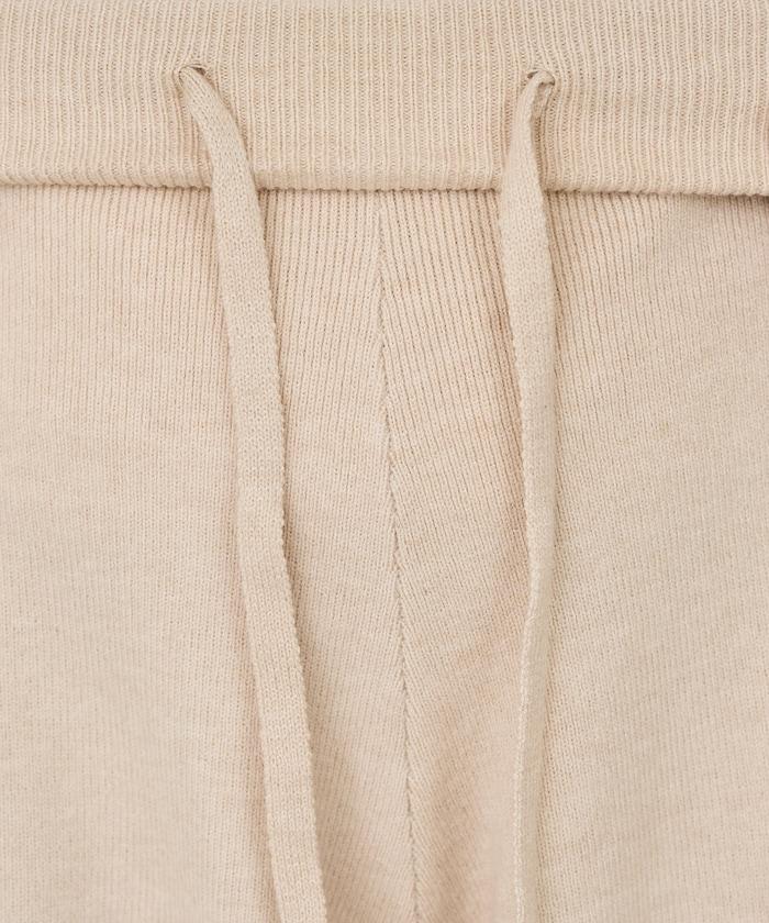 針織條紋休閒褲