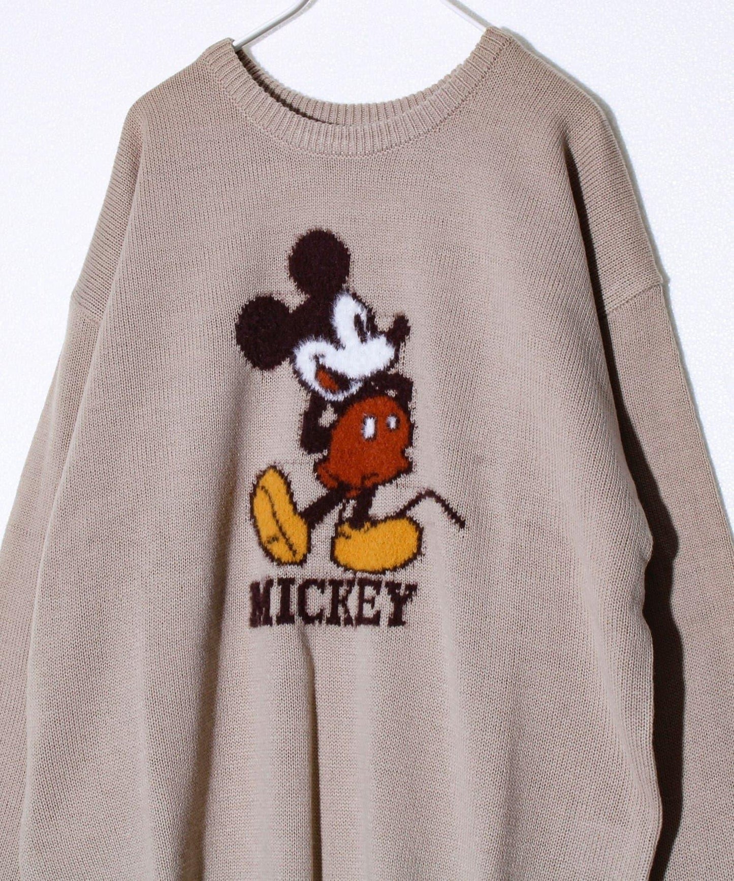 【MICKEY&JERRY】男女同款長絨提花針織衫