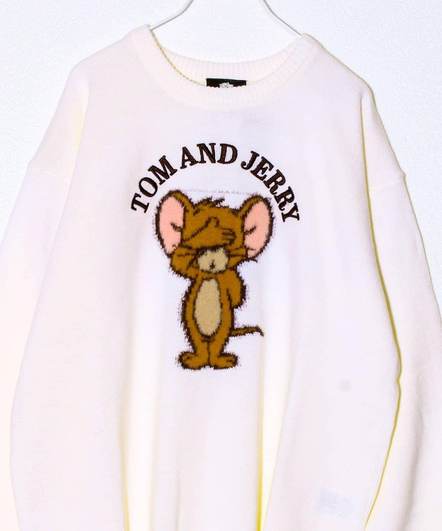 【MICKEY&JERRY】男女同款長絨提花針織衫