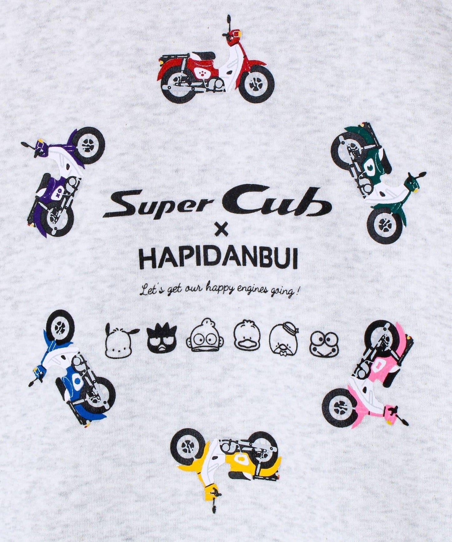 【ホンダ×はぴだんぶい】UNISEX 翼&圓環Cub加絨衛衣