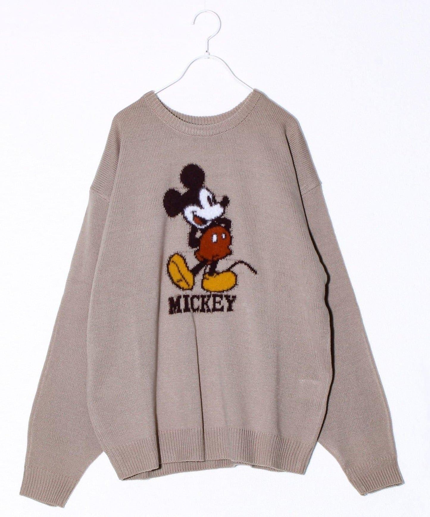 【MICKEY&JERRY】男女同款長絨提花針織衫