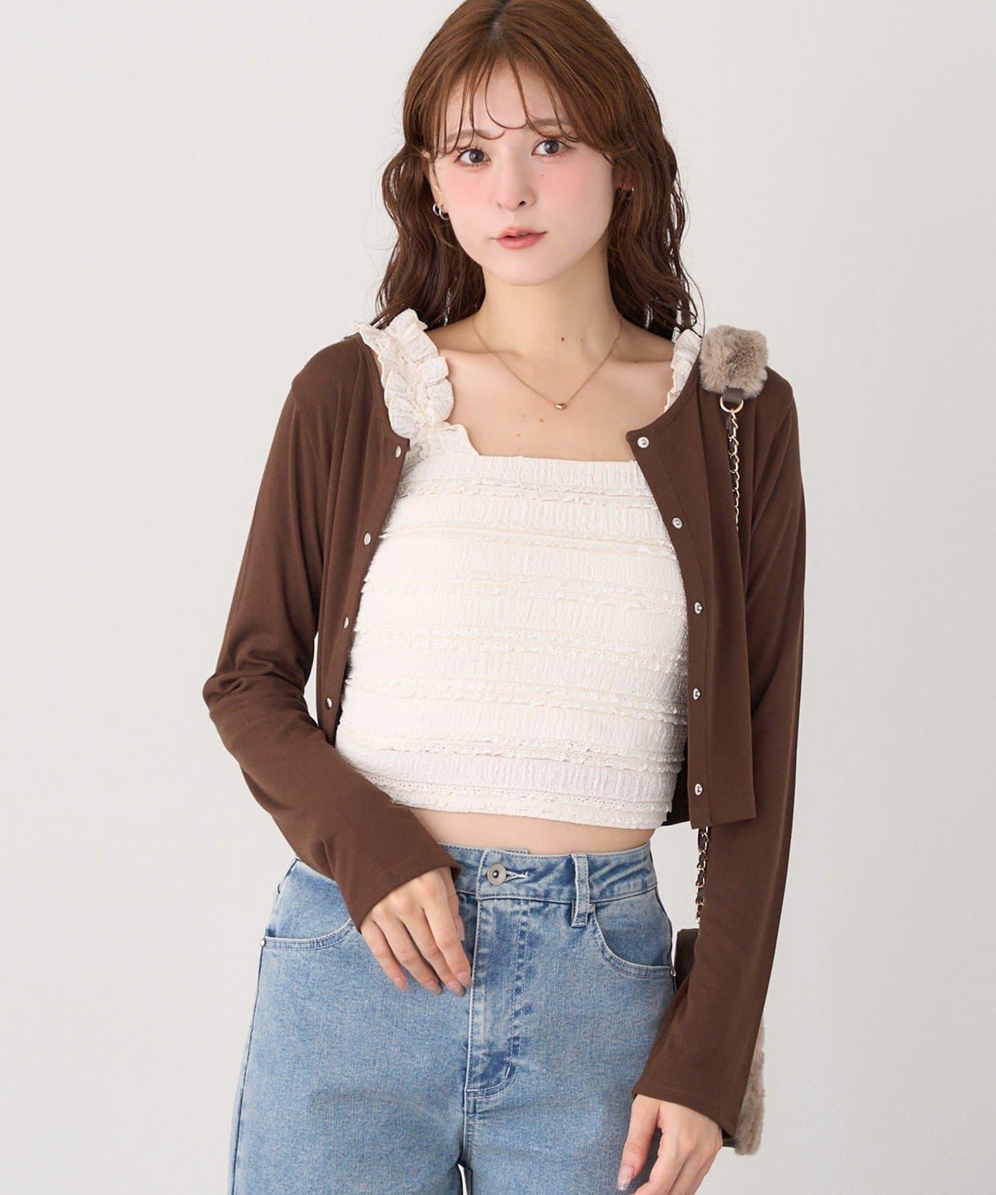 蕾絲內搭衫&開衫套裝