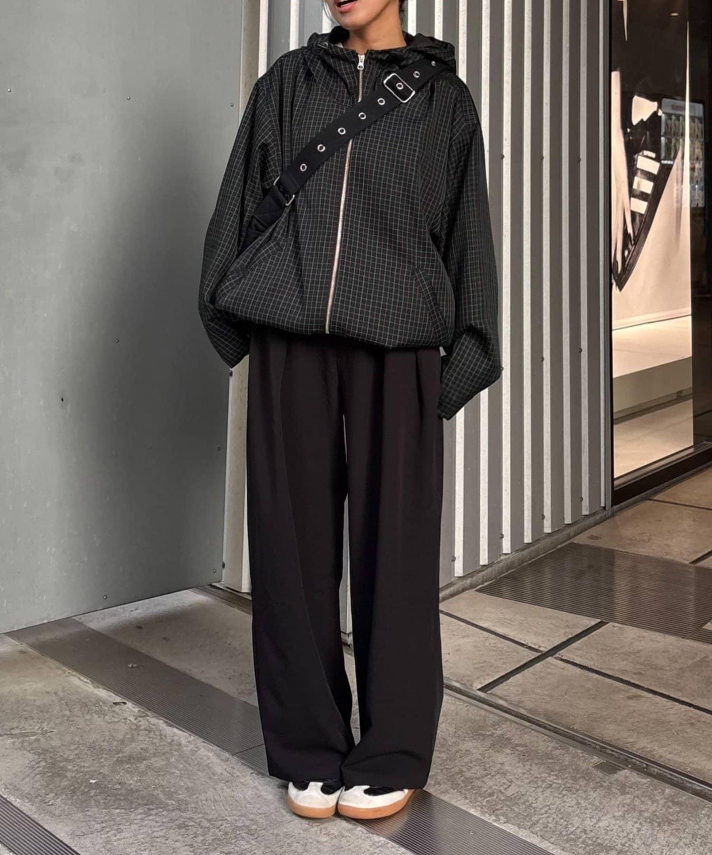 【UNISEX】NEW褶皺寬鬆闊腿褲