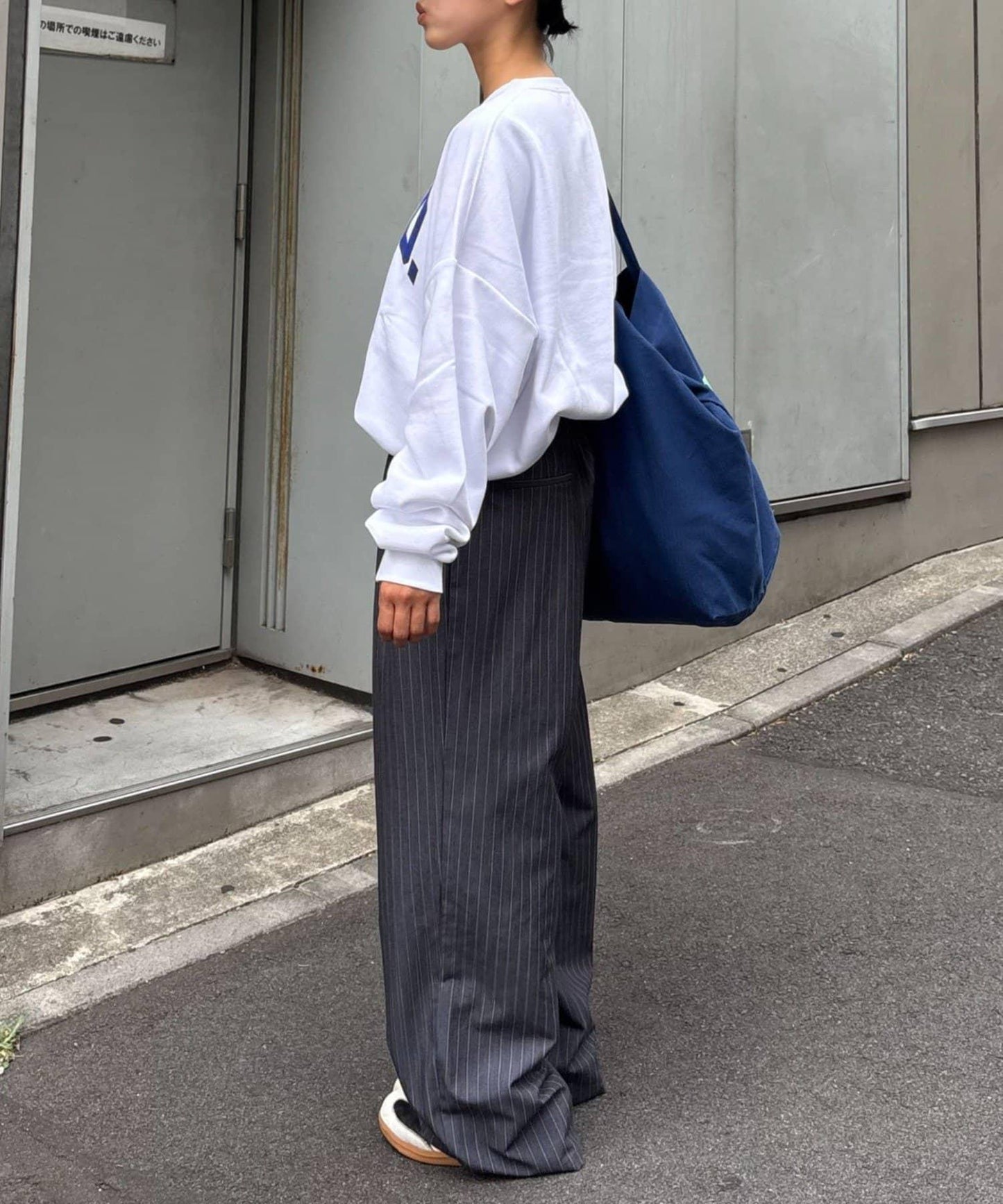 【UNISEX】NEW褶皺寬鬆闊腿褲