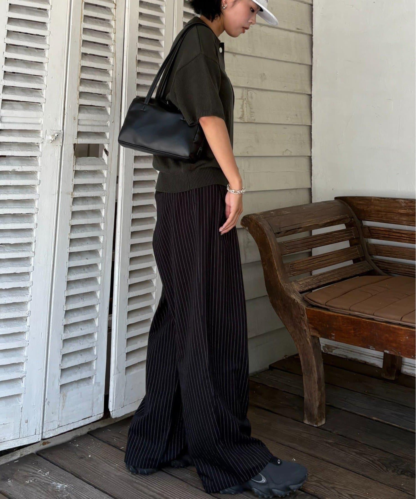 【UNISEX】NEW褶皺寬鬆闊腿褲