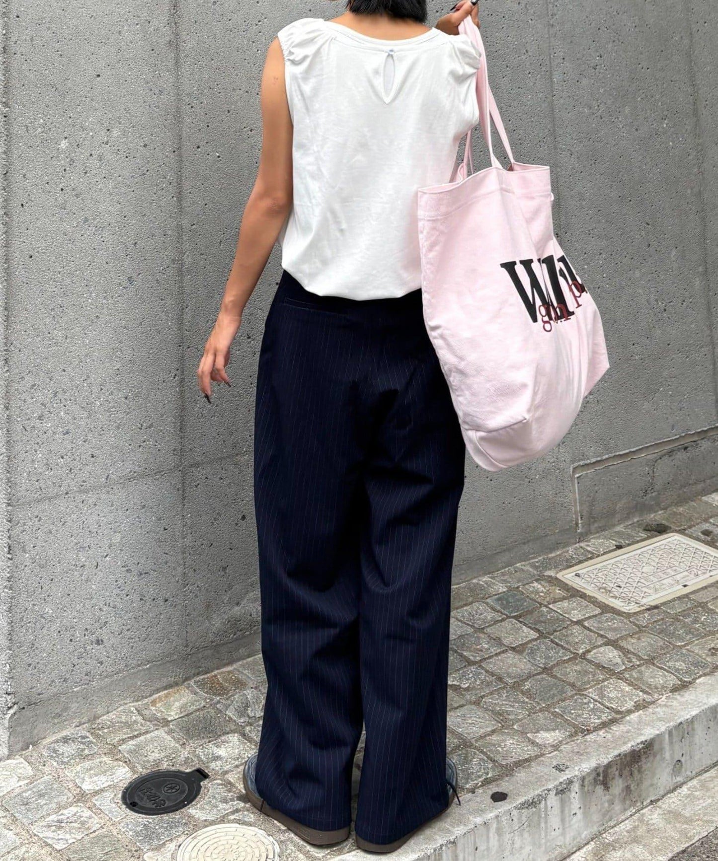 【UNISEX】NEW褶皺寬鬆闊腿褲