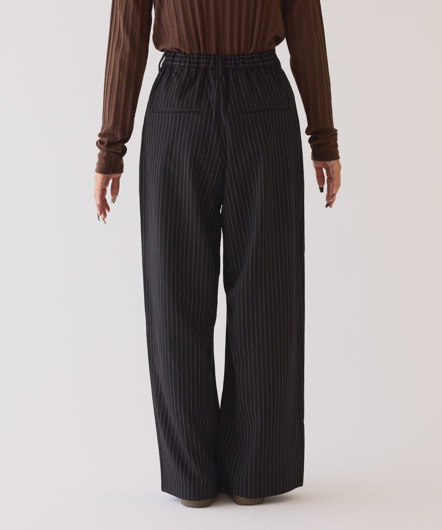 【UNISEX】NEW褶皺寬鬆闊腿褲