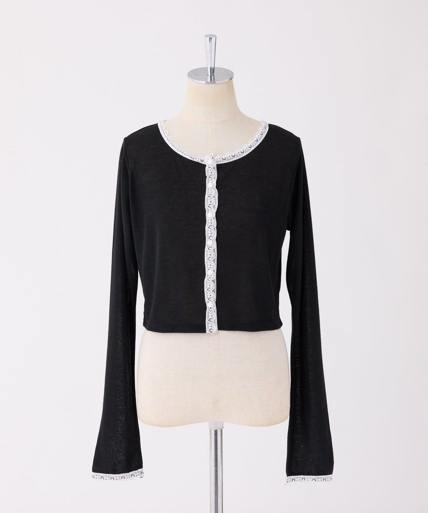 蕾絲拼接針織開衫