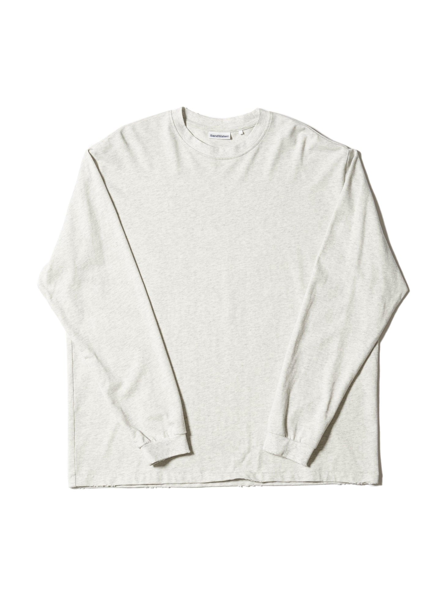 長袖有序T恤 / 棉質平紋針織