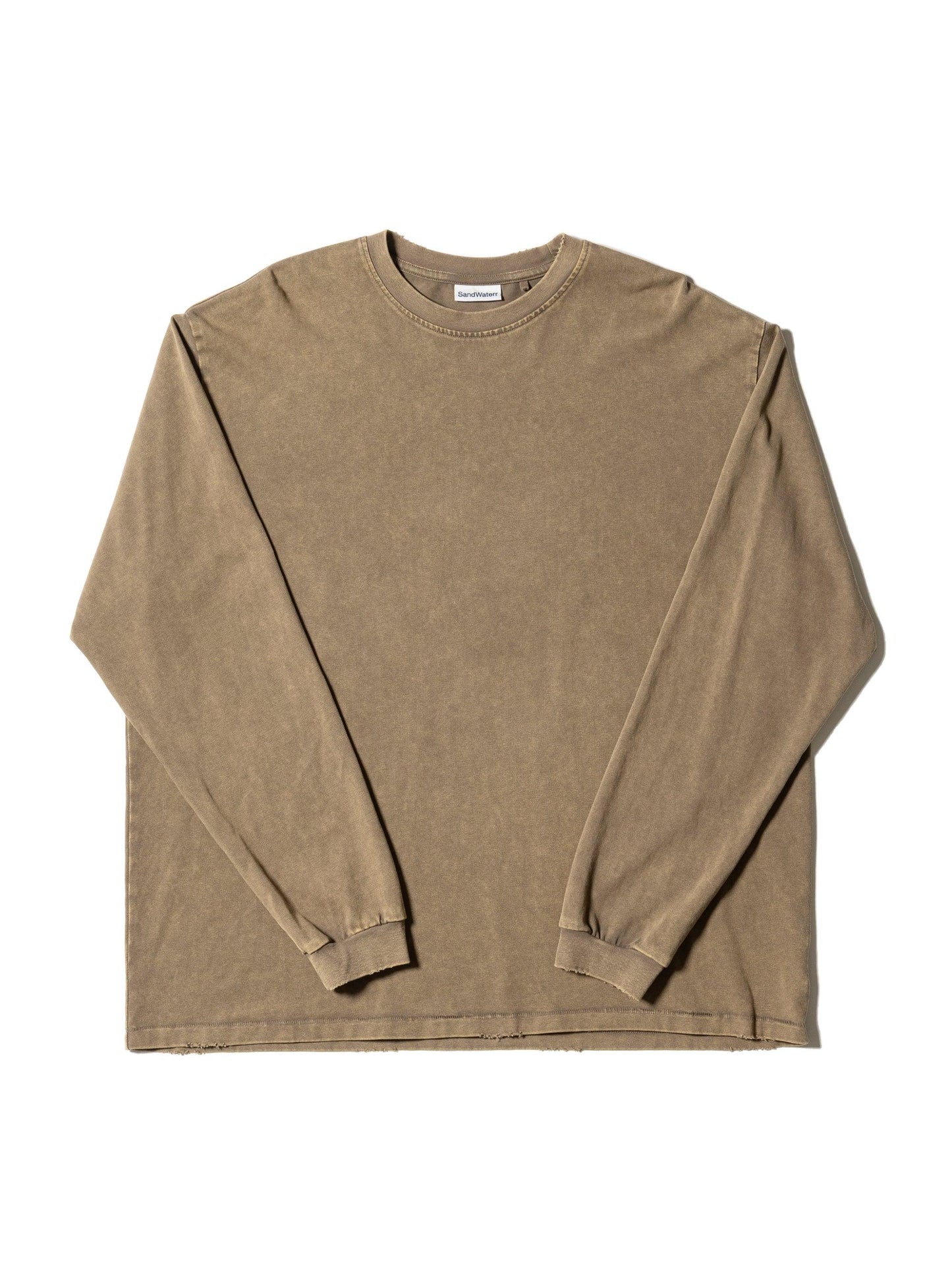 長袖有序T恤 / 棉質平紋針織