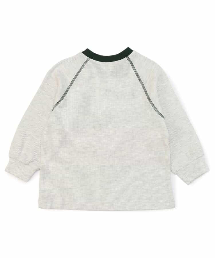 簡約標誌點綴華夫格T恤