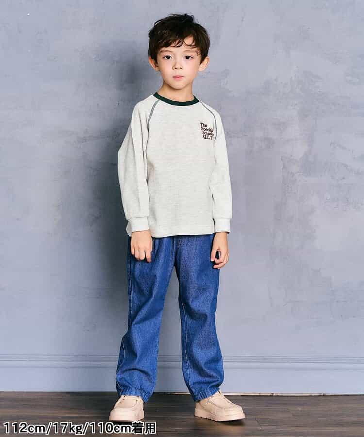 簡約標誌點綴華夫格T恤