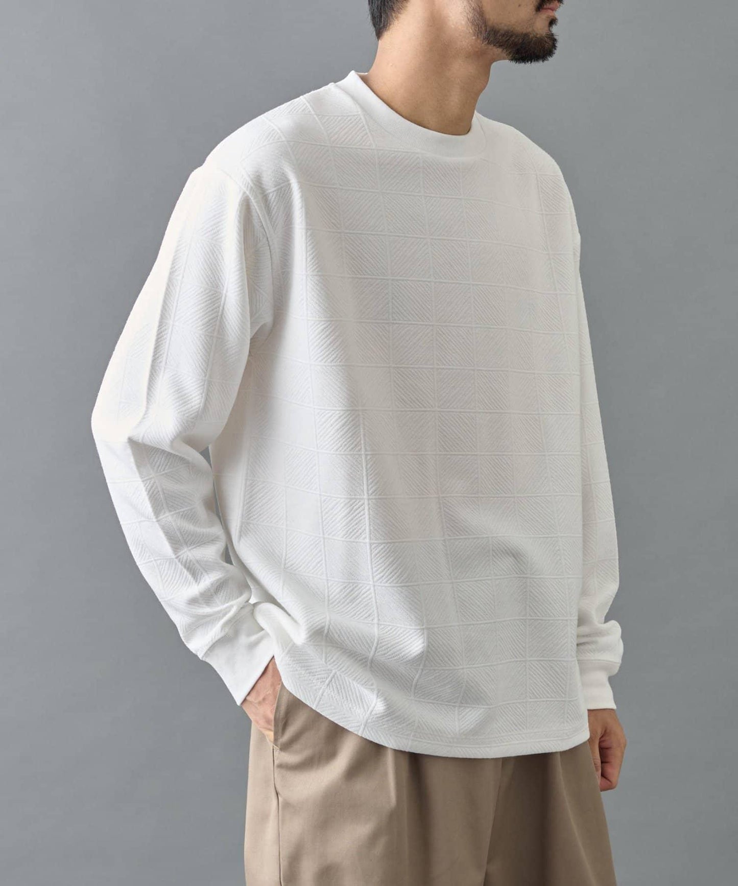 【AW】瓷磚提花長袖T恤