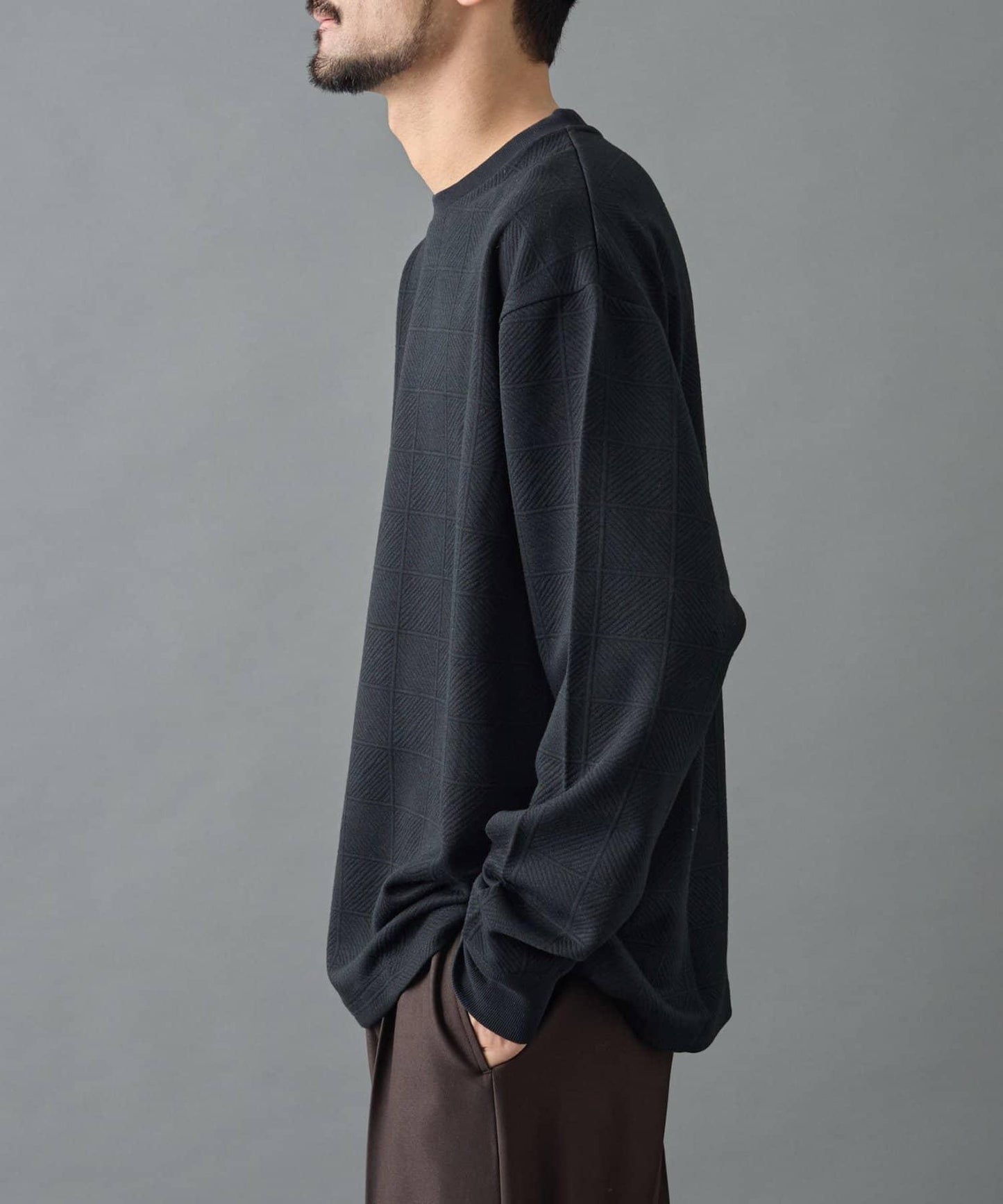 【AW】瓷磚提花長袖T恤